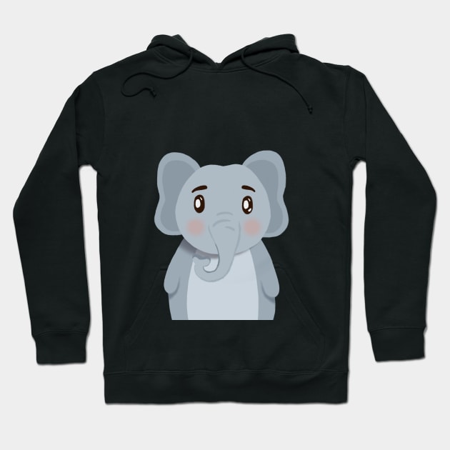 Baby Elephant Nursery Illustration Hoodie by gusstvaraonica